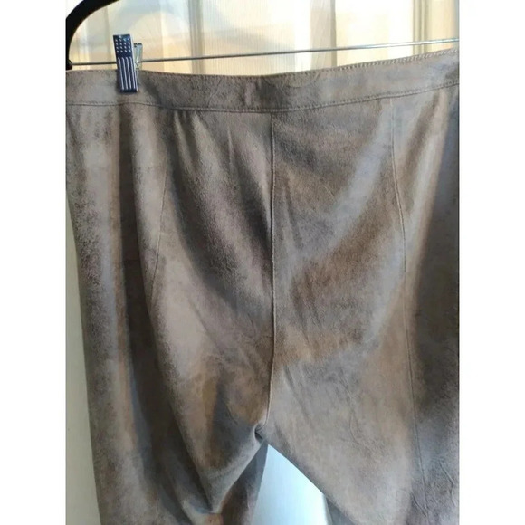 Philosophy Pants Brown Faux Suede Sz 8 Waist 32 Inseam 28 Rise 10 - Picture 8 of 9